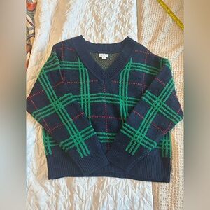 Plaid V-Neck Sweater